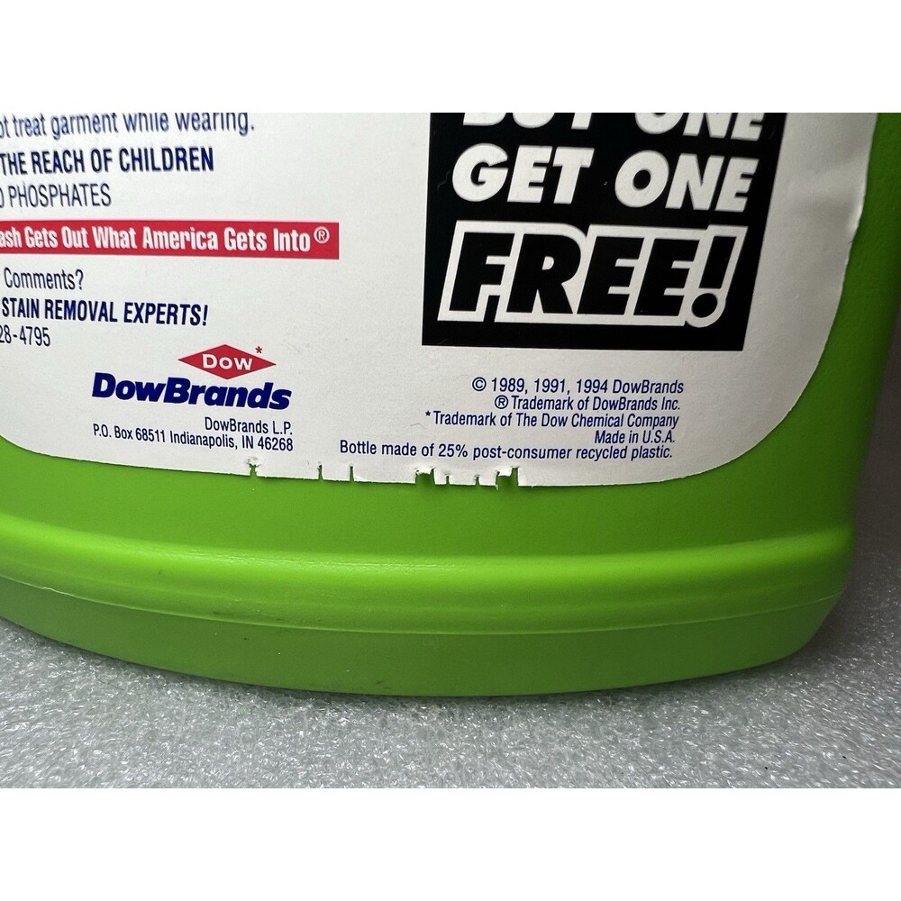Vintage 1994 Dow Spray n Wash Laundry Stain Remover Spray 32 oz Made In USA - Picture 4 of 6